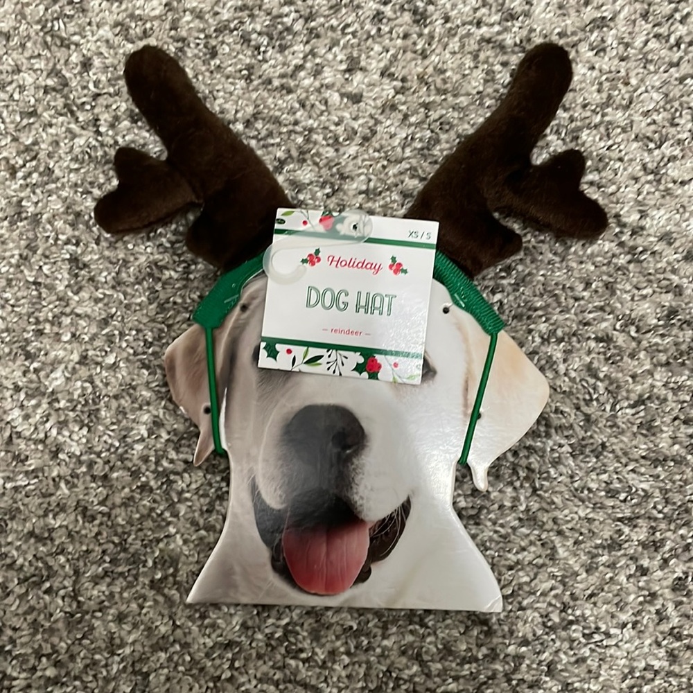 Dog Reindeer Hat Headband - Picture 1 of 7